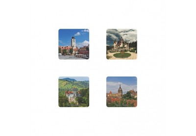 Suporturi pahare România set 4 bucăţi Suporturi pahare România set 4 bucăţi